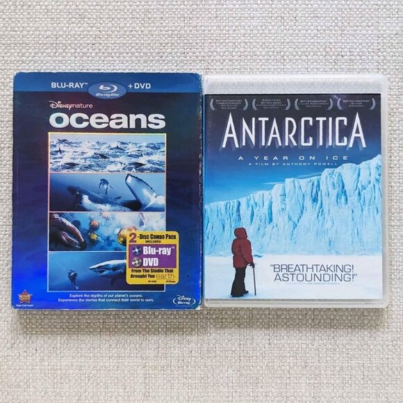 Disney Oceans + Antarctica nature documentaries Blu Ray Lot - Picture 1 of 1